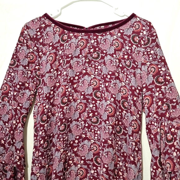 Floral Boho Blouse, LOFT, sz 2, NWOT - Picture 4 of 12